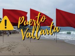 Así serán las condiciones del mar en Puerto Vallarta este fin de semana. ESPECIAL / FACEBOOK Protección Civil y Bomberos Puerto Vallarta