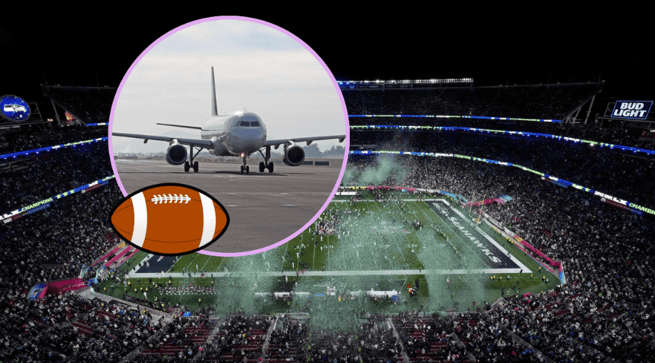 Flightradar24 reportó que cinco aeropuertos del Área de la Bahía experimentaron un aumento del mil 136 % en las salidas de aviones privados después del partido. EL INFORMADOR / ARCHIVO / AP / G. A. Vázquez