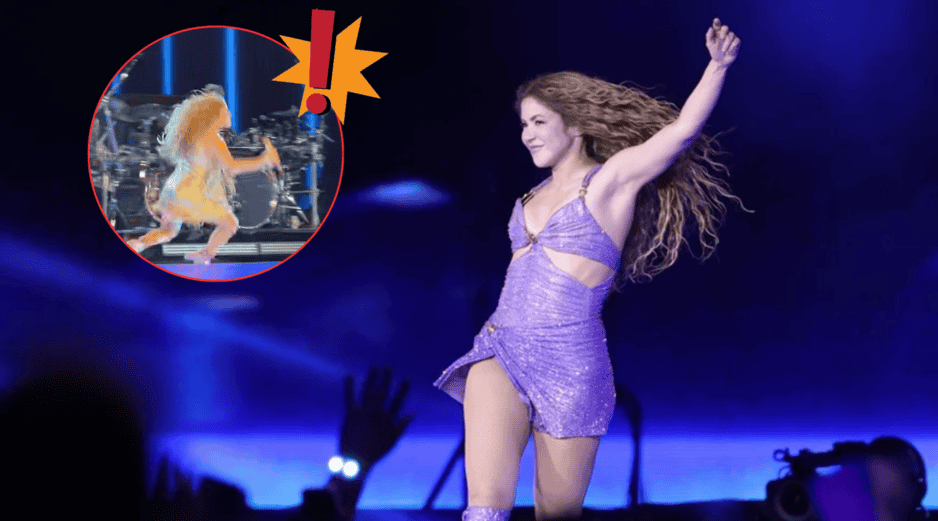 Shakira se cae en pleno escenario y se viraliza en redes. EFE / ARCHIVO / ESPECIAL / TIKTOK