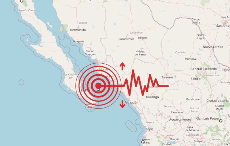 Sismo en Baja California Sur. ESPECIAL / SSN&nbsp;