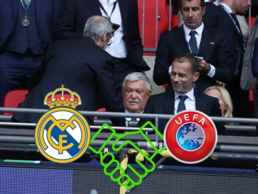 El anuncio de la creación de la Superliga en abril de 2021 fue respaldada por los clubes "más importantes" de Europa, pero al final quedó solo el Real Madrid. EFE / ARCHIVO