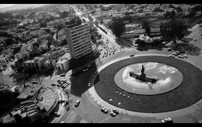 Vista panorámica de la Fuente Minerva. Hemeroteca: 11 de Mayo de 1979. EL INFORMADOR/ ARCHIVO