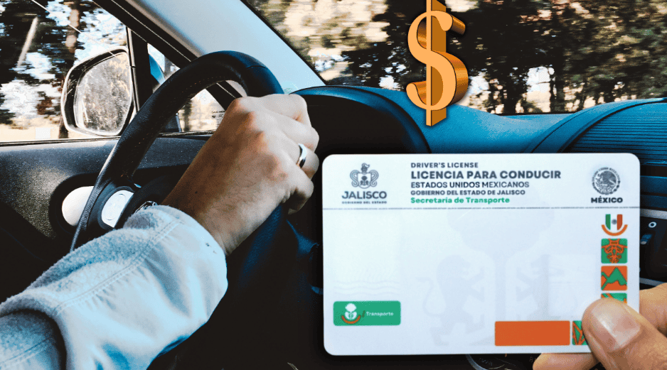 Los costos de la licencia de conducir en Jalisco subieron este 2026. ESPECIAL/Canva/Gobierno de Jalisco