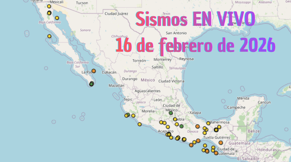 EN VIVO | Sismos en México | Lunes 16 de febrero. ESPECIAL / SSN