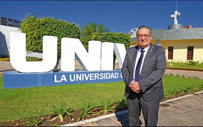 Francisco Ramírez Yáñez. El rector de la Universidad del Valle de Atemajac y presidente de ODUCAL,  durante la entrevista en la que abordó los avances académicos y sociales de la institución. EL INFORMADOR /J. Acosta