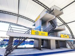 Este miércoles 18 de febrero se inauguró la lonaria en la fosa de clavados de CODE Alcalde. EL INFORMADOR / A. Navarro