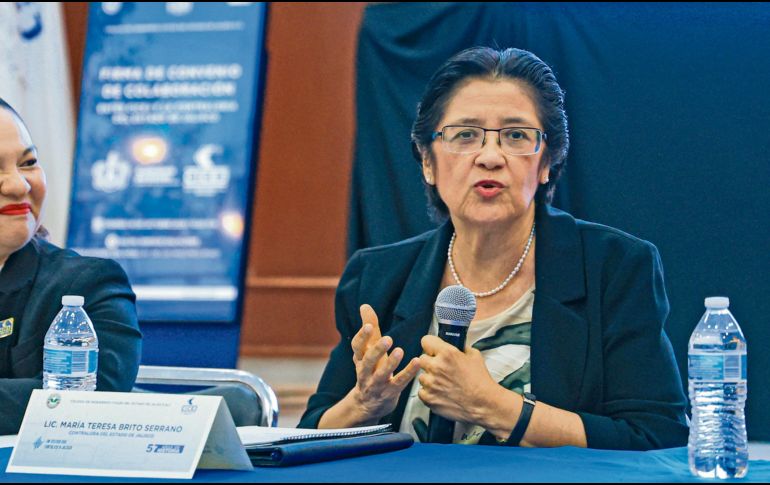 La contralora María Teresa Brito detalló las funciones del sistema IRIS. EL INFORMADOR/J. Acosta