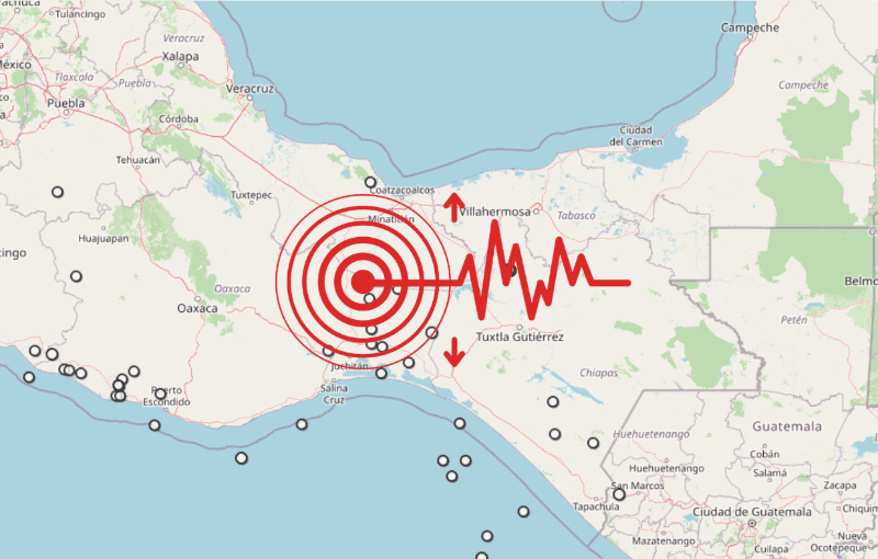&nbsp;Sismo en Oaxaca. ESPECIAL / SSN