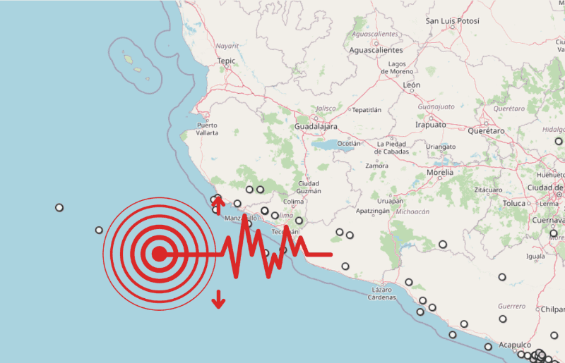 &nbsp;Sismo en Jalisco. ESPECIAL / SSN