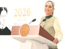 La Presidenta durante su conferencia en Palacio Nacional, donde anunció que presentará la reforma electoral el próximo 24 de febrero. EL UNIVERSAL