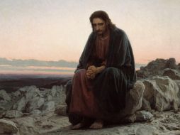 En el momento de iniciar su ministerio público, Jesús tuvo que desenmascarar y rechazar las falsas imágenes de Mesías que le proponía el tentador. WIKIPEDIA/«Cristo en el desierto», de Iván Kramskoy