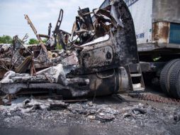 Los accesos carreteros de salida del Área Metropolitana de Guadalajara, como hacia Ocotlán y Acatlán de Juárez, se mantienen cerrados. EFE/C. López