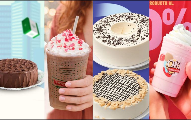 Las ofertas de hoy permiten disfrutar de pasteles, gelatinas, postres y bebidas a precios reducidos. INSTAGRAM/@pastelerianeufeld/@pasteleriasmarisa/@pasteleriaok/@@krispykrememx/ESPECIAL