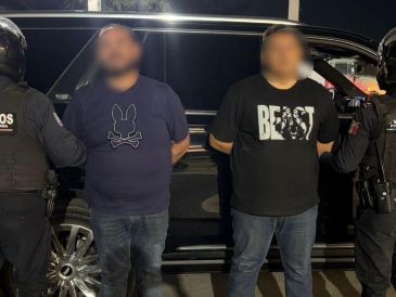 Francisco "N", de 46 años, y Juan Carlos "N", de 40, fueron detenidos y quedaron a disposición de un agente del Ministerio Público de la Federación. CORTESÍA