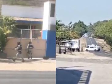 Los elementos de la Guardia Nacional realizaban recorridos de reconocimiento para prevenir bloqueos carreteros y verificar que las vías permanecieran libres cuando fueron atacados sobre la calle Margarita Maza de Juárez, a la altura del Sonajero Tuxpan. ESPECIAL