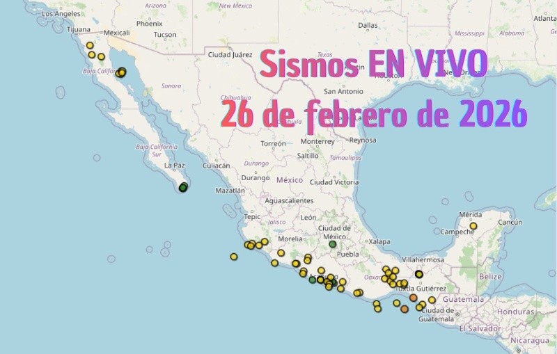 &nbsp;Monitoreo EN VIVO de los temblores en México. ESPECIAL / SSN 
