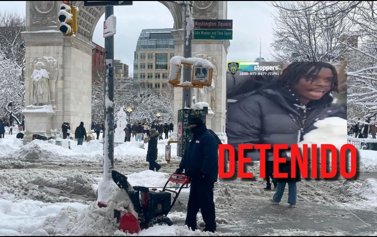 En los vídeos difundidos en redes se puede ver cómo dos oficiales de la policía de Nueva York aparecen en la gran pelea de bolas y son atacados por una muchedumbre. EFE / ARCHIVO / ESPECIAL / X: @NYPD