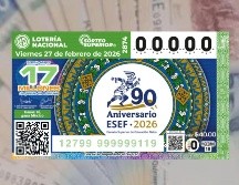 La edición número 2874 se celebra este viernes 27 de febrero de 2026. ESPECIAL/LOTERÍA NACIONAL