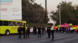 Alertan por manifestación en carretera a Chapala hacia el Aeropuerto de Guadalajara