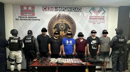 Una célula integrada por seis miembros del Cártel Nueva Generación, fueron detenidos por el Ejército, Guardia Nacional y Policía Federal y Estatal. ESPECIAL.
