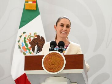 Claudia Sheinbaum Pardo aseguró que la población no está sola y llamó a Estados Unidos a frenar la entrada de armas hacia México. EFE/Presidencia de México.