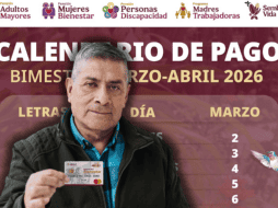 En marzo, los beneficiarios de la pensión para adultos mayores, personas con discapacidad y mujeres en edad avanzada recibirán el segundo pago de 2026. ESPECIAL/Banco del Bienestar