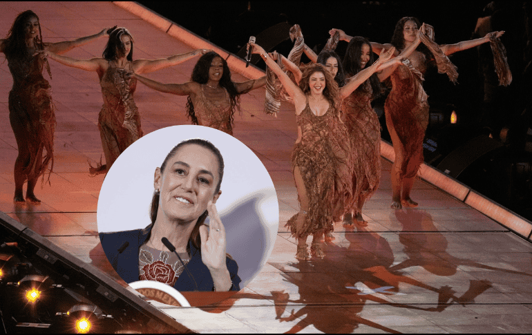 Sheinbaum reveló que a la presentación gratuita de Shakira asistieron 400 mil personas, más aquellas que siguieron la transmisión en vivo. AP / M. Ugarte / EFE / S. Gutiérrez