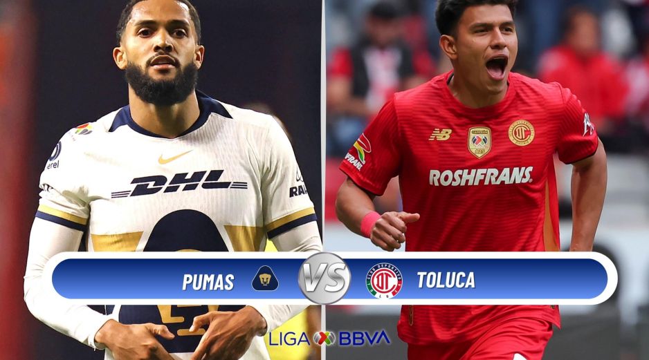Pumas recibe a Toluca en duelo clave de la Jornada 9 del Clausura 2026. ESPECIAL / IMAGO7 y CANVA