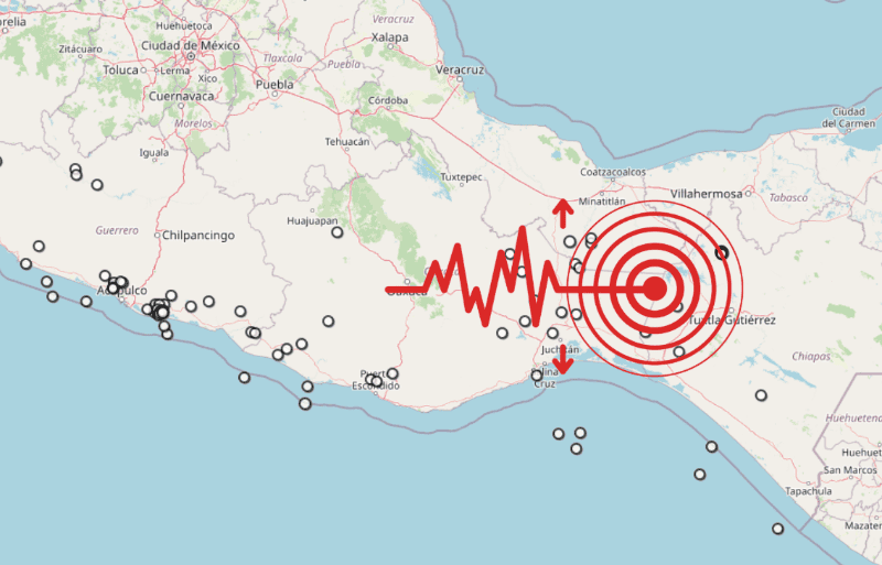 &nbsp;Sismo en Chiapas. ESPECIAL / SSN