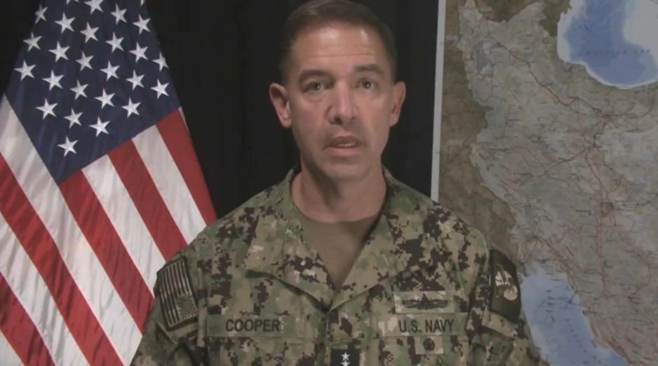 El almirante Cooper indicó que el Ejército ha realizado ataques masivos con drones de la fuerza de tarea 