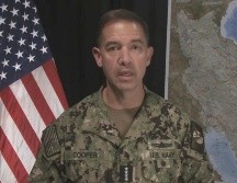 El almirante Cooper indicó que el Ejército ha realizado ataques masivos con drones de la fuerza de tarea 