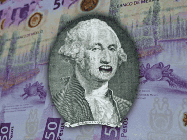 Al menudeo, el dólar se vendió en 18.14 pesos en Banamex, 36 centavos más que el lunes y primera vez que rebasa los 18 en dos meses. ESPECIAL / CANVA