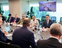 El secretario de Seguridad y Protección Ciudadana sostuvo una reunión con representantes de la FIFA, autoridades federales y autoridades de la Ciudad de México. EFE/ Secretaría de Gobernación.