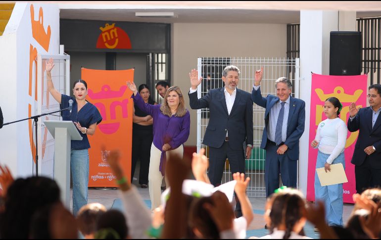 Frangie indicó que, dentro de estos centros, los niños podrán regularizarse de forma gratuita en diferentes materias. ESPECIAL/Gobierno de Zapopan