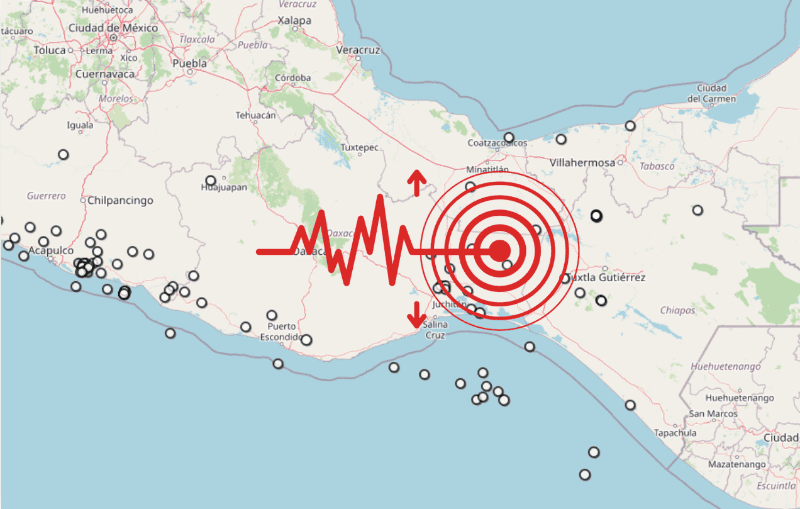 &nbsp;Sismo en Oaxaca. ESPECIAL / SSN