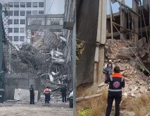 Equipos de emergencia mantienen un operativo en el lugar del derrumbe. CAPTURA DE PANTALLA/X/@davosv2004/ESPECIAL