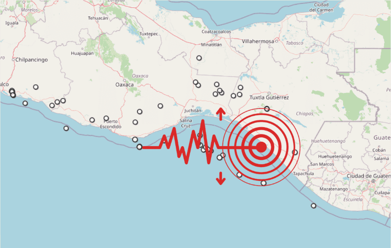 &nbsp;Sismo en Chiapas. ESPECIAL / SSN