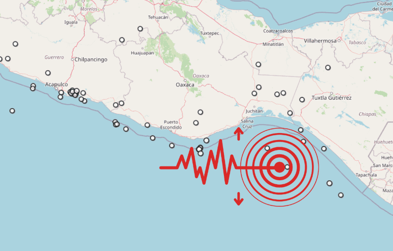 &nbsp;Sismo en Chiapas. ESPECIAL / SSN