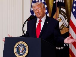 Trump destacó la positiva respuesta en la venta de entradas para los partidos. EFE/ W. OLIVER.