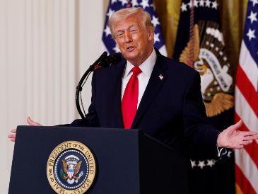 Trump destacó la positiva respuesta en la venta de entradas para los partidos. EFE/ W. OLIVER.