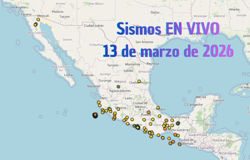 EN VIVO | Sismos en México | Viernes 13 de marzo. ESPECIAL / SSN