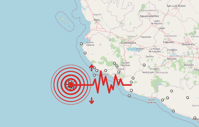 Sismo en Jalisco. ESPECIAL / SSN&nbsp;