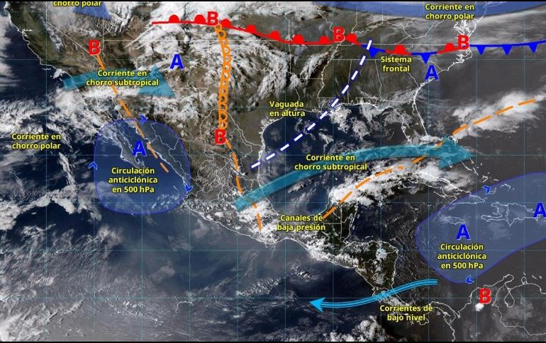 El Frente Frío 41 también traerá consigo un evento de norte con fuertes rachas de viento. ESPECIAL/ SMN.