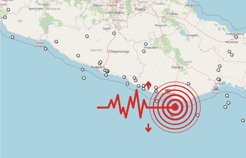&nbsp;Sismos en Oaxaca. ESPECIAL / SSN