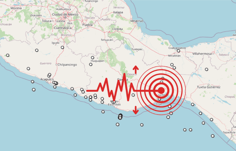 &nbsp;Sismo en Oaxaca. ESPECIAL / SSN