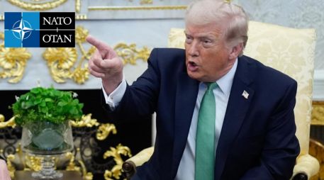 Trump insiste en que la OTAN nunca ha apoyado a Estados Unidos. EFE / EPA / YURI GRIPAS / POOL