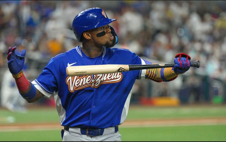 Ronald Acuña Jr. calificó el título con Venezuela como el momento más feliz en su carrera como deportista. EFE/A. Boal