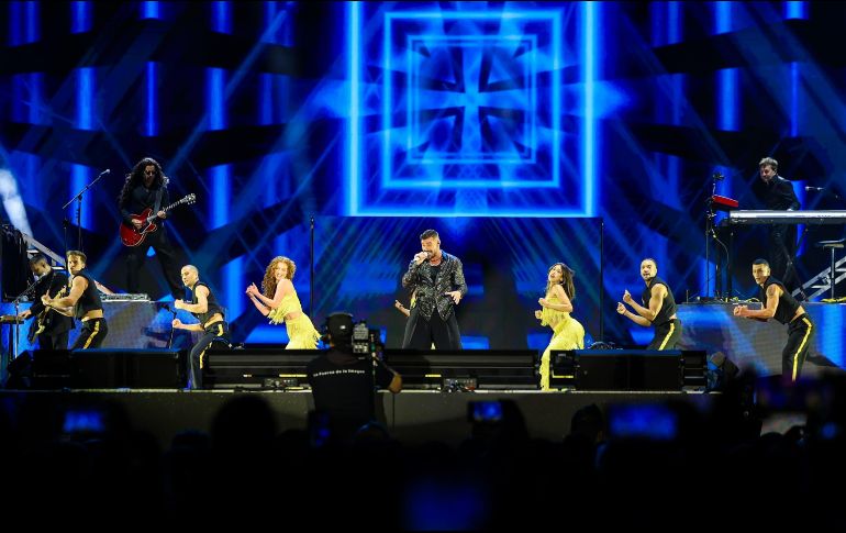 Ricky Martin se entregó al público tapatío con un show lleno de energía, coreografías y efectos visuales durante su presentación en el Estadio Panamericano. EL INFORMADOR/ A. Navarro