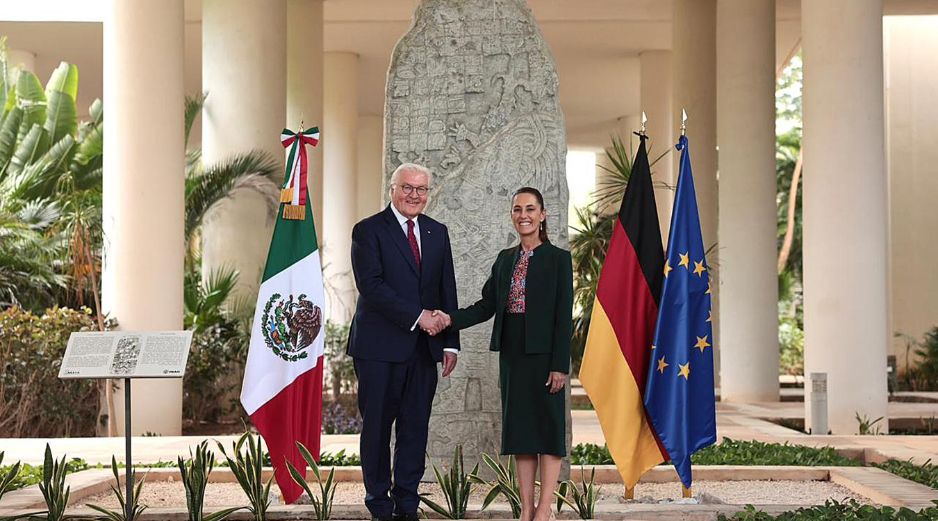Se trata de la segunda visita de Steinmeier a México en esta ocasión acompañado por una comitiva oficial. EFE/Presidencia de México