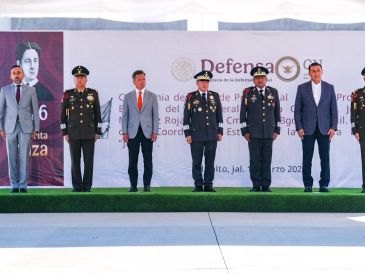 Pablo Lemus Navarro, Gobernador del Estado, asistió a la ceremonia de Toma de Posesión y Protesta de Bandera de Martínez Rojas. ESPECIAL